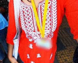 Orange Embroidered Kurta