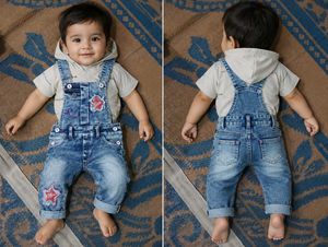 Cute Denim Overalls & T-Shirt Set