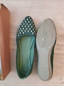 New Stylish Green Ballerina Flats size 38