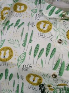 Cute Lion Print Shirt for Boys