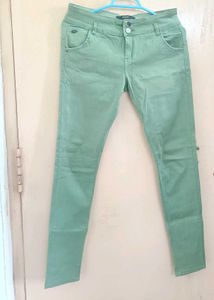 Mint Green Casual Pants
