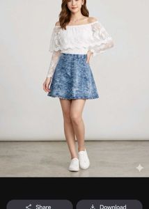 Cute Acid Wash Denim Skater dress