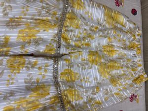Elegant Yellow Floral sharara set