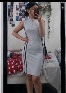 Sleeveless Zip-Up Mini Dress
