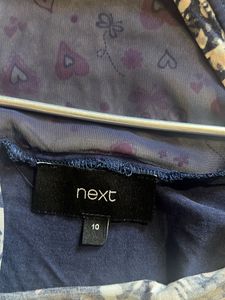 Sheer Floral Navy Blouse