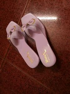 Cute Lavender Bow Slides ( All Size)