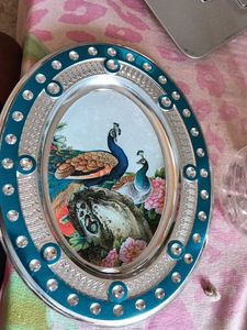 Peacock Picture plate tray