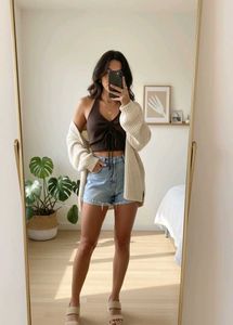 Brown Halter Top