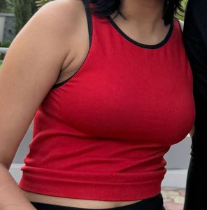 Red Sleeveless Tank Top