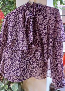 Mauve Printed Fashionable Top