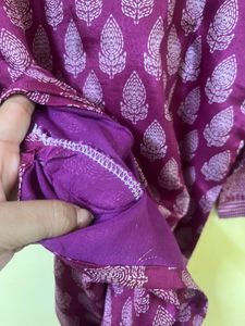 Vibrant Purple Printed Kurta