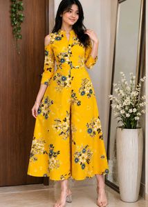 Vibrant Yellow Floral Jumpsuit