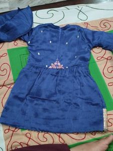 Elegant Blue Kurta Set with Embellished Pants