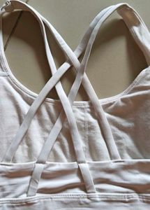 white Sports Bra