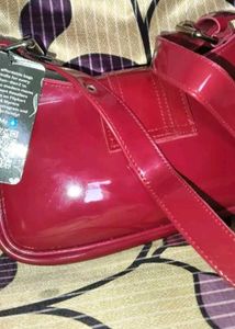 cherry red shoulder bag