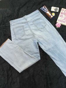 Light Wash Straight Leg Jeans