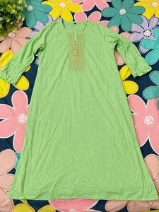 Embroidered Green Kurta😍✨