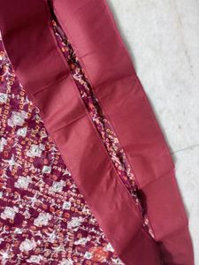 Maroon Sequined Lehenga Choli Set