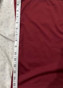 Maroon Tube Top with Heart Necklace