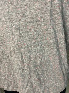 Grey Marled Knit Top