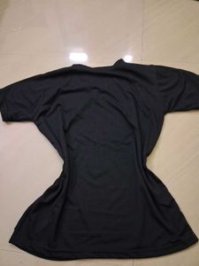 Black T-Shirt with Rhinestone Cross