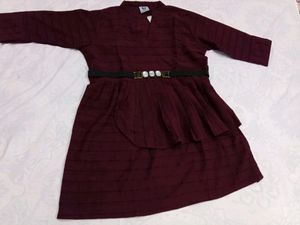 Burgundy Two-Piece Set