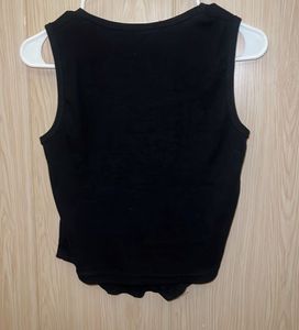 Sleek Black Sleeveless Corset Top