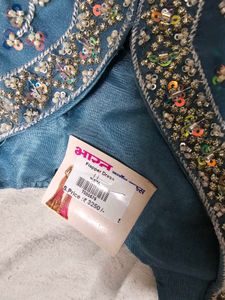 Sharara Blue Embroidered Set with dupatta
