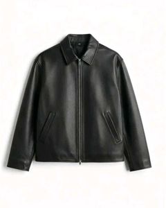 Classic Black Faux Leather Jacket