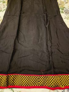 Black silk kurta