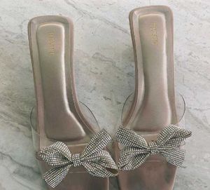 Chic Clear Heel Slides
