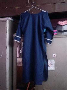 Blue Embroidered Kurta
