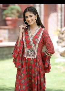 Elegant Red Ethnic Gown