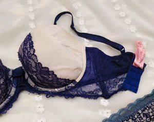 Beautiful Lace Trimmed Bra and Panty Set
