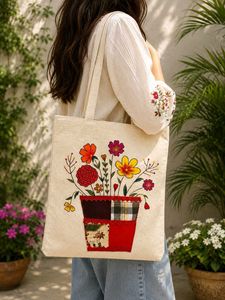 Handmade Floral Tote Bag