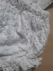 Adorable White Eyelet Dress &amp; Bloomers Set