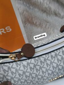 Michael Kors White Monogram Shoulder Bag