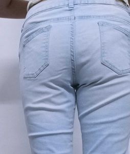 Light Wash High-Waist Skinny Fit Jeans for Women |