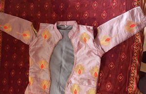 🍑 Peach &amp; Grey Ethnic Designer Gown 🍑