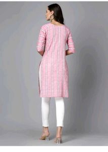 Pink Striped Kurta