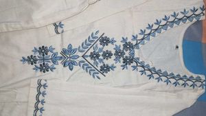 Embroidered White Kurta