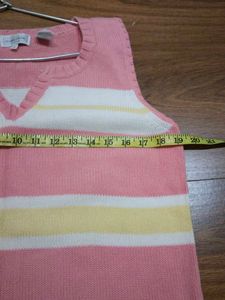 Striped Sleeveless Knit Top