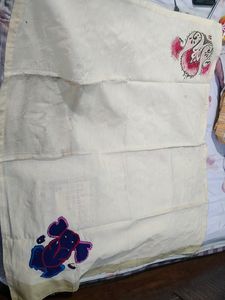 Table Cloth( One Side Hand Painted & Embroidery)