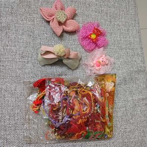 Material for crafting - clip parts n used rakhi