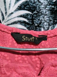 Pink heavy Work kurti