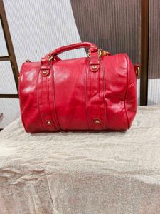 Chic Red Barrel Handbag
