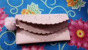 Cute Pink Clutch with Pom