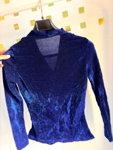 Stunning Blue shimmer Wrap Top