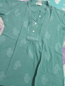 Light Blue Printed Kurta