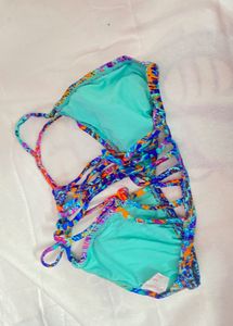 Vibrant Paisley Print Bikini Top